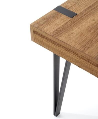 Стол компьютерный HALMAR B39 орех медовый/черный