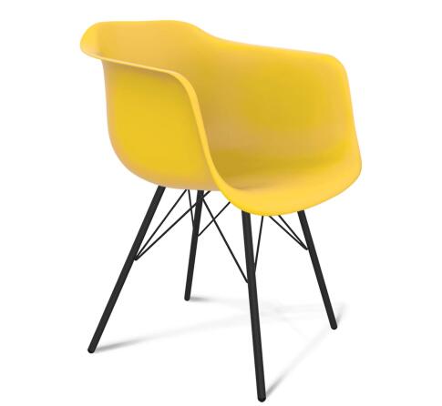 Стул Sheffilton SHT-ST31/S37 артикул СТ-249 желый/черный муар