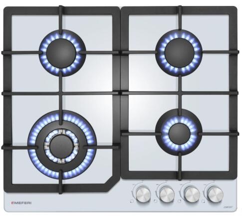 Варочная панель газовая MEFERI MGH604WH GLASS COMFORT