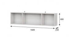 Полка навесная SV-МЕБЕЛЬ (МС Гамма 20 К) (1600) Серия №4 Ясень анкор  светлый