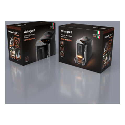 Кофемашина WEISSGAUFF WCM-225 Black Touch Cappuccino