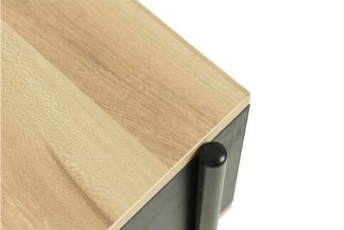 Стол журнальный SIGNAL KARINA A дуб/черный мат 90/60