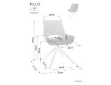 Стул SIGNAL TELLO Bjorn 34 светло-бежевый/черный, поворотный