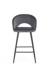 Стул барный HALMAR H96 серый/черный