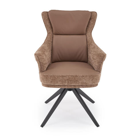 Стул HALMAR K611 коричневый/черный, поворотный