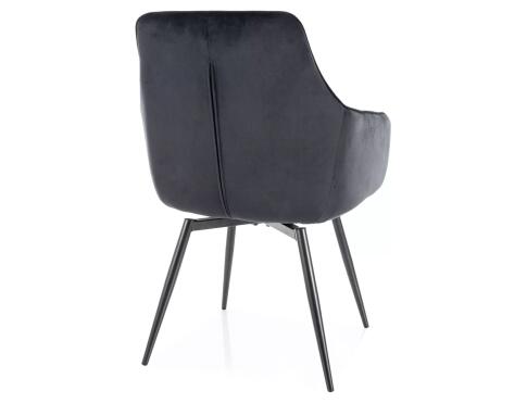 Стул SIGNAL SERVIO Velvet Bluvel 19 черный/черный, поворотный