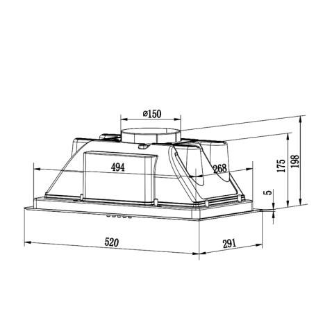 Вытяжка WEISSGAUFF BOX 850 WH