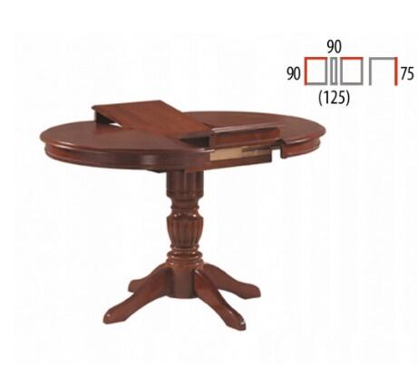 Стол обеденный SIGNAL MARGO темный орех/темный орех 90-125/90