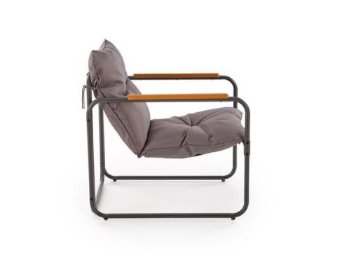 Комплект HALMAR HUDSON (диван + 2 кресла + стол журнальный) серый/коричневый