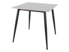 Стол обеденный SIGNAL RION белый лак/черный 80/80