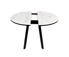 Стол ВВР Элип-2 Бискайская сосна/черный профиль, пластик