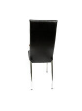 Стул ВВР Версаль черный/хром, экокожа