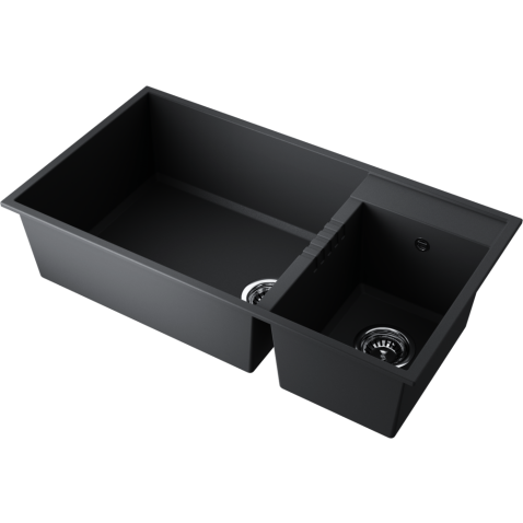 Кухонная мойка Omoikiri Tedori 85-2-U-BL Tetogranit/черный