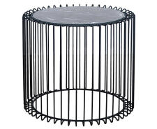 Комплект SIGNAL LUCCA (2 стола журнальных) эффект черного мрамора/черный Комплект SIGNAL LUCCA (2 стола журнальных) эффект черного мрамора/черный