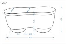 Скамья HALMAR VIVA бежевый