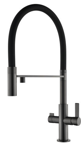 Смеситель для кухни ZORG SOIFOS PREMIUM BRASS PVD Gunblack