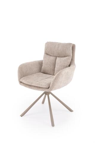 Стул HALMAR K495 бежевый/кашемир, поворотный