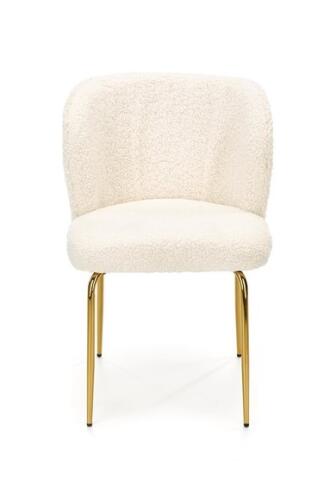 Стул HALMAR K474 кремовый/золотой