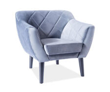 Кресло SIGNAL KARO 1 Velvet Bluvel 14 серый/венге