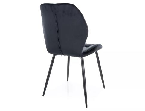 Стул SIGNAL RICK Velvet Bluvel 19 черный/черный