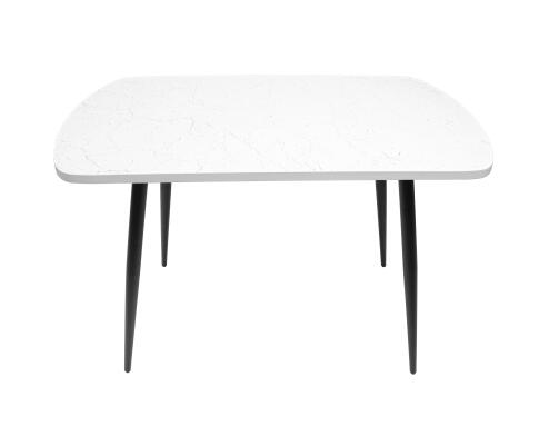 Стол ВВР Пластиковый Мрамор марквина белый/черный №2 110/70