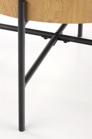 Стол журнальный HALMAR BROOKLYN-S дуб натуральный/черный, 45/45