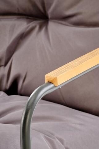 Комплект HALMAR HUDSON (диван + 2 кресла + стол журнальный) серый/коричневый