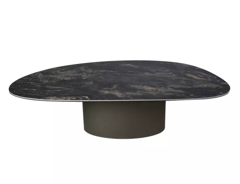 Стол журнальный SIGNAL BELLO A Ceramic черный Vulcano/медный 140/80