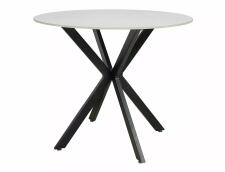 Стол обеденный SIGNAL TALIA эффект белого мрамора/черный 90