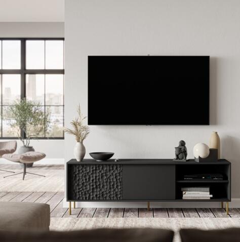 Тумба под теле/видео аппаратуру HALMAR BULLET RTV-1 180 черный/золотой