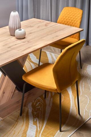 Стол обеденный HALMAR XARELTO дуб вотан/черный 130-175/85