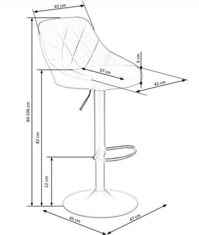 Стул барный HALMAR H101 бежевый