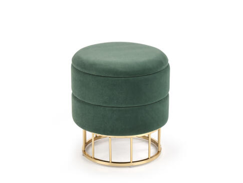 Пуф HALMAR MINTY темно-зеленый/золотой