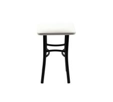 Табурет ВВР Квадрат белый крокодил/черный, экокожа