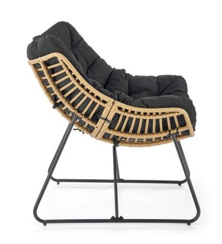 Кресло HALMAR WHISPER черный/натуральный