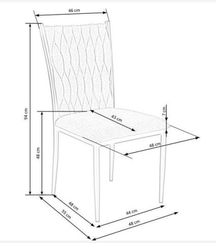 Стул HALMAR K436 серый/золотой