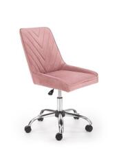 Кресло компьютерное HALMAR RICO розовый/хром