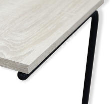 Стол журнальный Sheffilton SHT-CT9 артикул СЖ-87 дуб беленый/черный муар