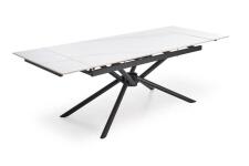 Стол обеденный HALMAR VITORINO белый мрамор/черный 160-220/90
