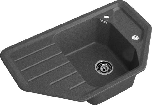 Кухонная мойка GRANFEST CORNER C-800E графит