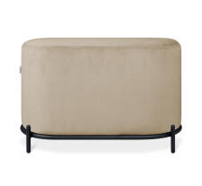 Банкетка Sheffilton SHT-B7 артикул Б-12 ванильный крем/черный муар