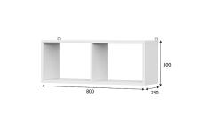 Полка книжная NN Мебель (МС Токио) Белый текстурный