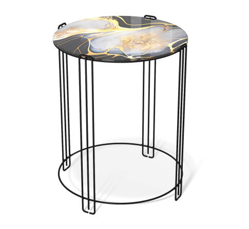 Стол журнальный Sheffilton SHT-CT53 черный алмаз/черный муар Стол журнальный Sheffilton SHT-CT53 черный алмаз/черный муар