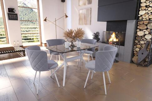 Каркас стула Sheffilton SHT-S95-1 белый муар