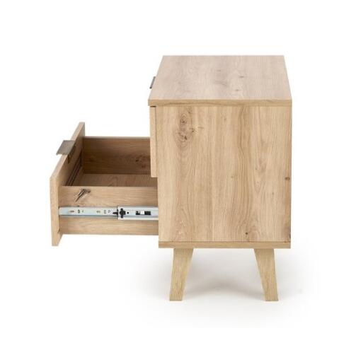 Тумба прикроватная HALMAR BORNEO SN-1 дуб артизан/черный