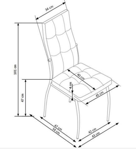 Стул HALMAR K416 горчичный/хром
