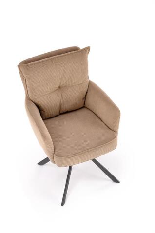 Стул HALMAR K528 капучино/черный, поворотный