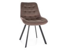 Стул SIGNAL MONTI Velvet Bluvel 38 капучино/черный, поворотный