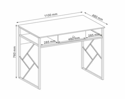 Стол компьютерный SIGNAL TABLO B дуб/т.коричневый, 110/48/76