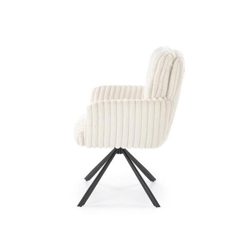 Стул HALMAR K572 кремовый/черный, поворотный